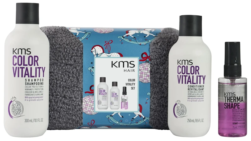 KMS Colorvitality Gift Set, Shine, Colour Brilliance, Care with Pomegranate, Vegan Formulation