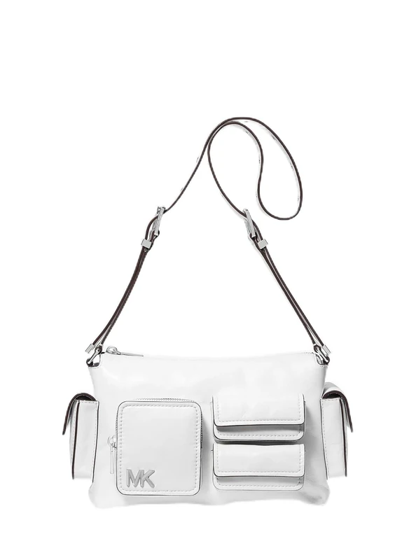 Michael Kors MD PCKT SHLDR OPTIC WHITE One Size