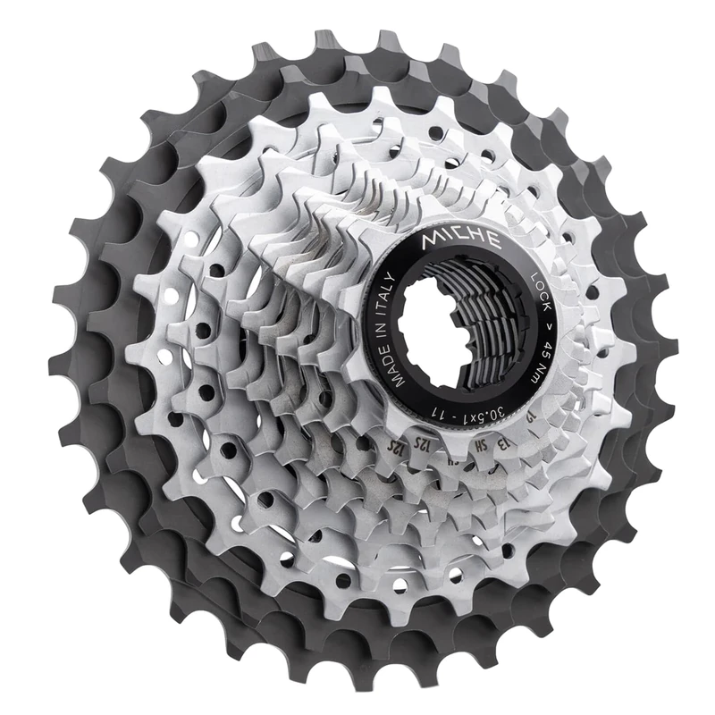 Miche Primato K12 12-Speed Road Bike Cassette – Shimano/Campagnolo Compatible – Lightweight Steel & Aluminium – Smooth Shifting – Italian Made – Multiple Gear Ratio Options (Shimano Fitment, 14/32t)