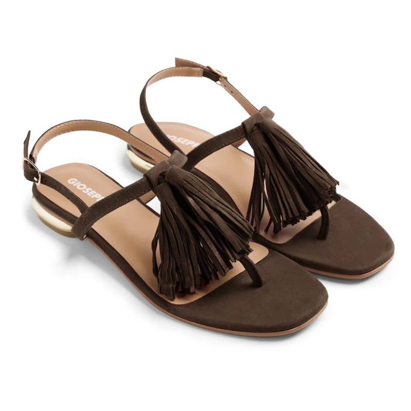 GIOSEPPO Women's Escanaba T-Strap, Brown, 5 UK