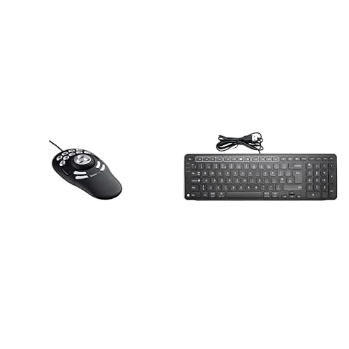 Contour Design Multimedia Controller V2 & Balance Keyboard (Black) Bundle, Mouse & Keyboard Combo