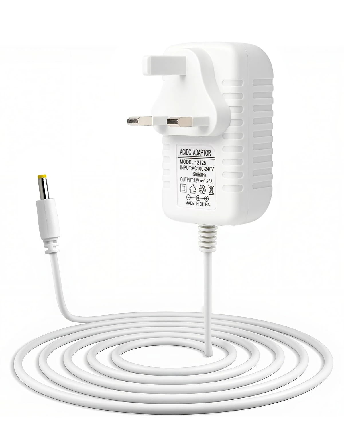 15W Power Supply Charger for Alexa Echo Dot(3rd/4th/5th Gen) and Echo Dot with Clock, 12V 2M Power Adapter Cable for Echo Dot Kids Edition Echo Show 5(1st & 2nd Gen) Spot Pop Fire TV Cube Charger