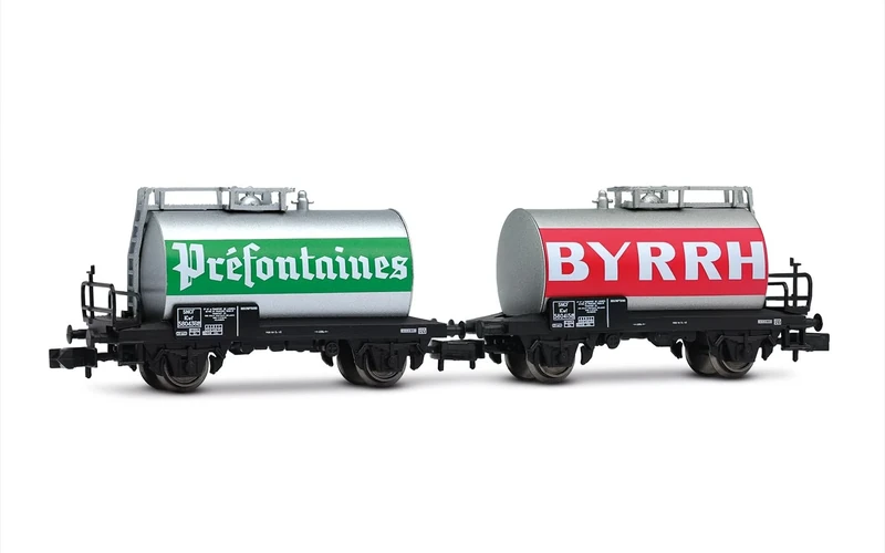 Arnold HN6702 SNCF, 2-unit pack 2-axle tank wagons, "BYRRH", ep. IV for adults and collectors