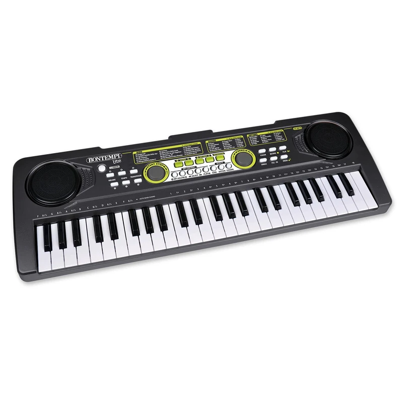 Bontempi Digital Keyboard 49 Keys, 35 Pre-Recorded Songs, 100 Sounds, 100 Rhythms, Metronome and Transposer Function, 52.5 x 18 x 4 cm