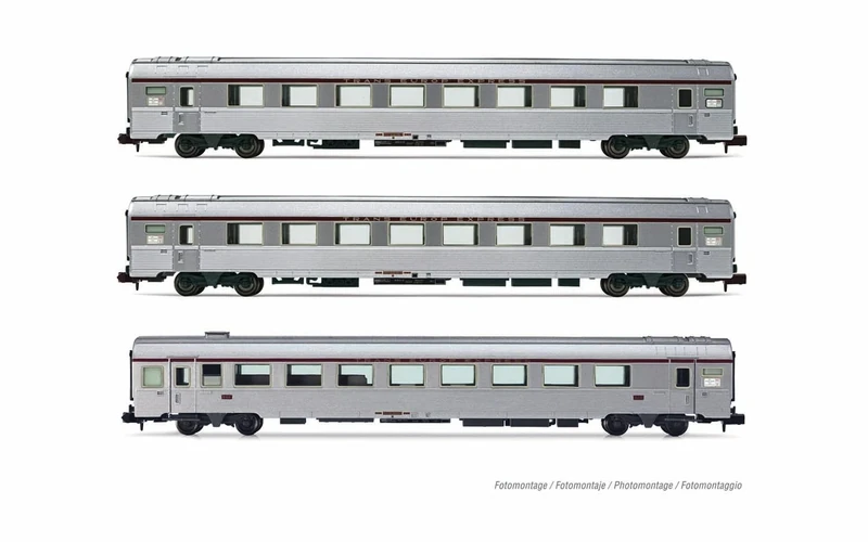 Arnold HN4498 SNCF, 3-unit set TEE "Jules Verne", ep. IV for adults and collectors, Grey