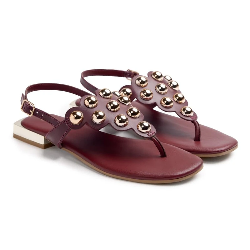 GIOSEPPO Women's Kaduna T-Strap, Burgundy, 40 EU