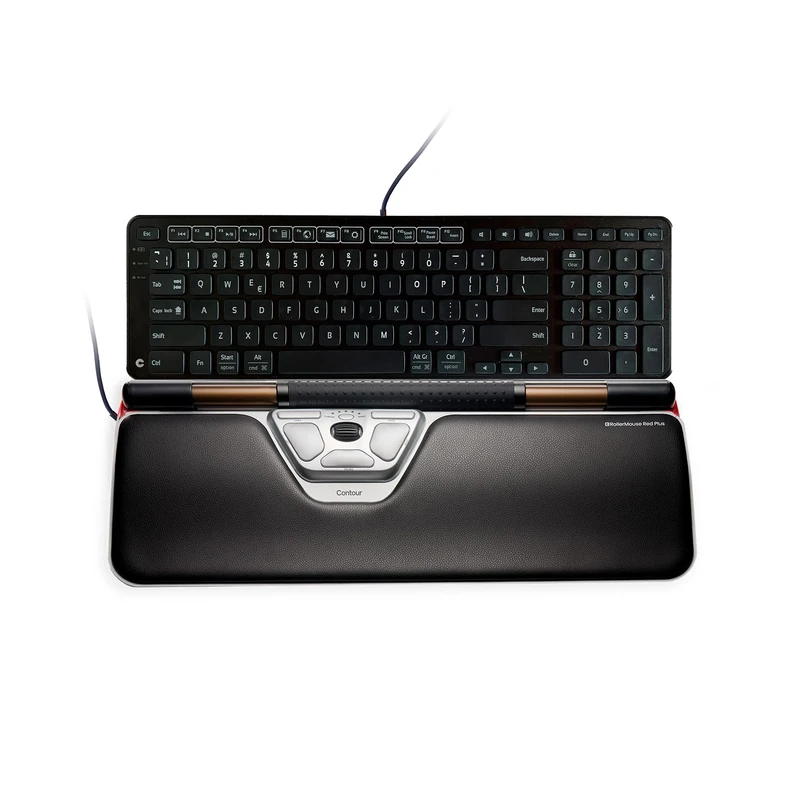 Contour Design RollerMouse Red Plus & Balance Keyboard (Black) Bundle, Mouse & Keyboard Combo