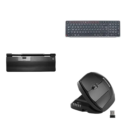 Contour Design RollerMouse Pro Regular, Balance Keyboard (Silver), & Unimouse Left Hand