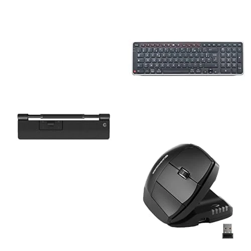 Contour Design RollerMouse Pro Slim, Balance Keyboard (Silver), & Unimouse Right Hand