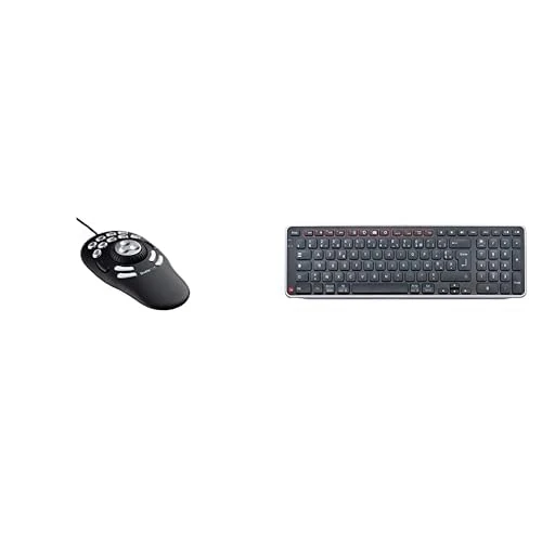 Contour Design Multimedia Controller V2 & Balance Keyboard (Silver), Mouse & Keyboard Bundle