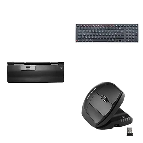 Contour Design RollerMouse Pro Regular, Balance Keyboard (Silver), & Unimouse Right Hand