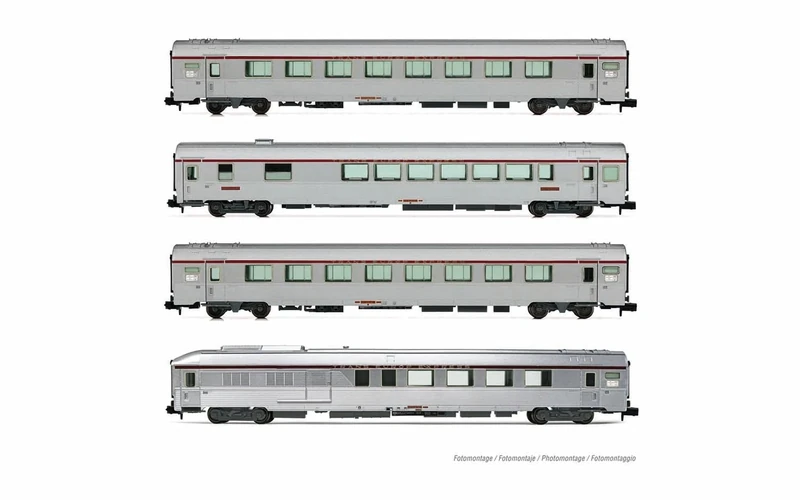 Arnold HN4499 SNCF, 4-unit set TEE "Jules Verne", ep. IV for adults and collectors, Grey