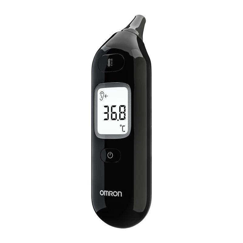 OMRON Gentle Temp 533, Infrared Digital Ear Thermometer for Babies, Children and Adults, In-Ear Thermometer with High-Speed 1-Second Measurement and Probe Cover-Free Design, Black