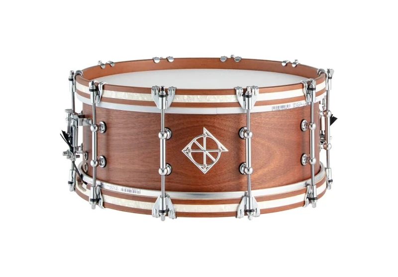Dixon Chris Brady Snare Drum 14 x 5.5 Inches - Artisan Rose Gum Wood, Handmade, Limited Edition, Evans Skins, Die Cast Hoops, Professional Snare Drum for Studio & Live