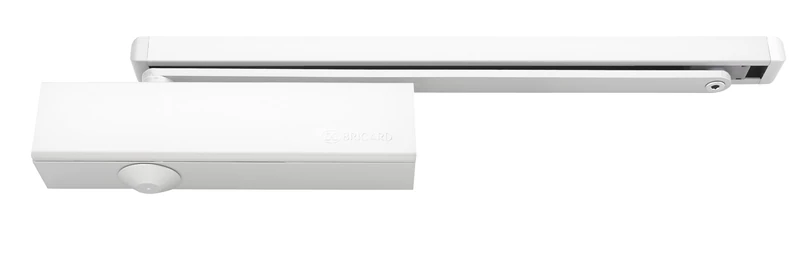 Bricard 6521021 Sliding Door Closer, Cam Technology, White, Opposite Reverse Mounting Side Hinges - Image 1