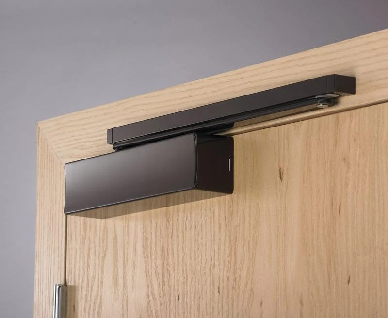 Bricard 6721028 Sliding Door Closer, Force 2-5, Cam Technology, Bronze, Opposite Hinges Side Reverse Mounting