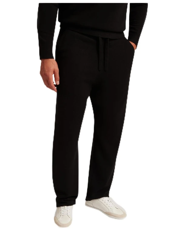 Ted Baker Men's Regular Cashmere Jogger Sweatpants, Black, 28