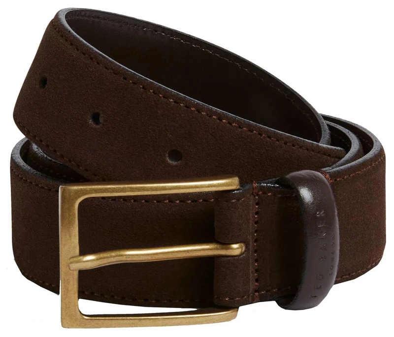 Ted Baker London Suede Leather Belt, BRN-CHOC, 34" Waist