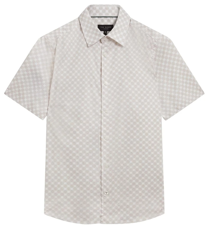 Ted Baker Men's 2817354 Dress Shirt, Taupe, 4