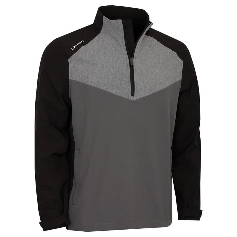 Callaway Golf Mens 1/2 Zip Wind Jacket Jacket - Caviar - M