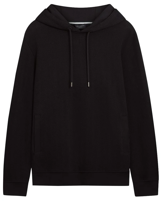 Ted Baker Men's 2809434 Skateboarding Hoodie, Black, 4