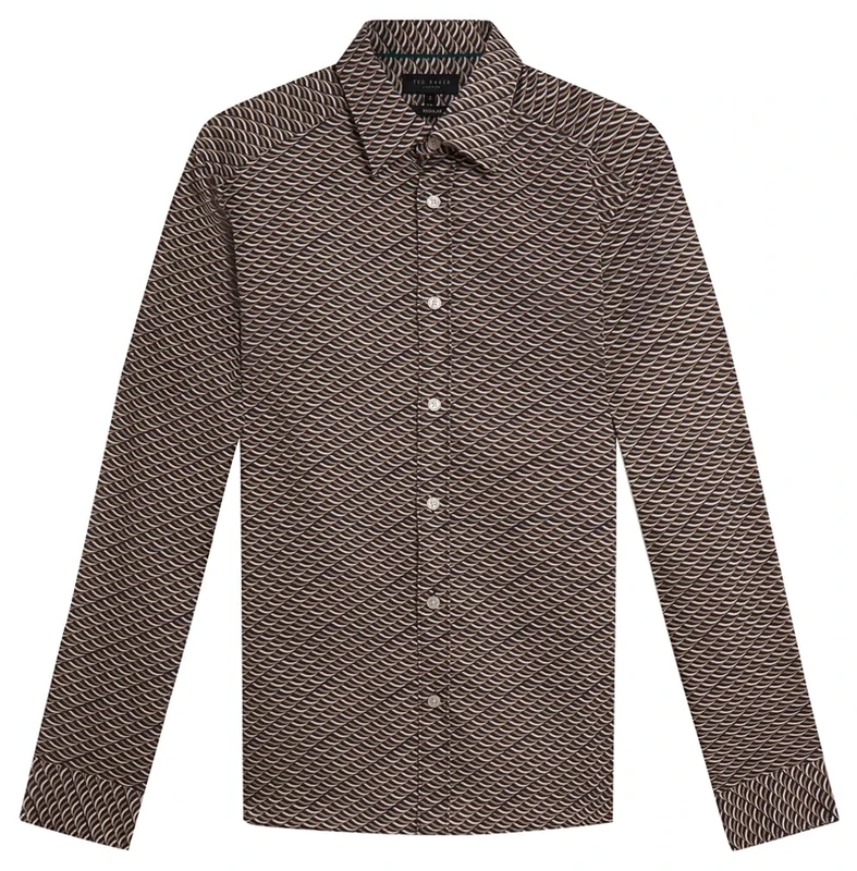 Ted Baker Men's 2817464 Dress Shirt, Multicol, 4