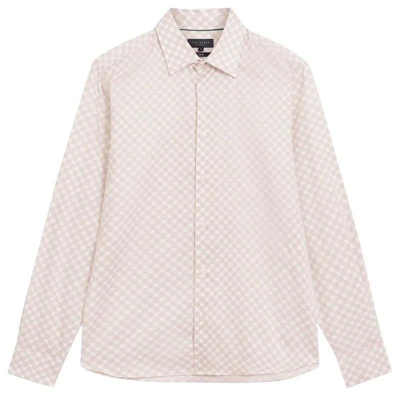 Ted Baker Men's 2813214 Dress Shirt, Taupe, 4
