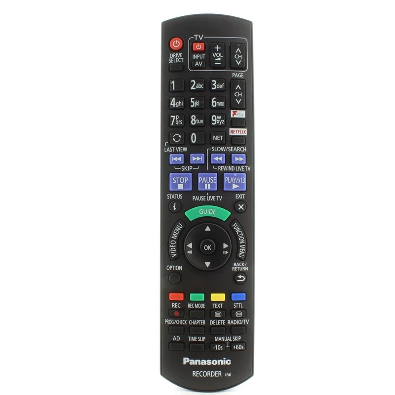 Genuine Replacement Remote Control Compatible with Panasonic N2QAYB001058 - DMR-BWT850 Smart 3D Blu-ray Disc Recorder