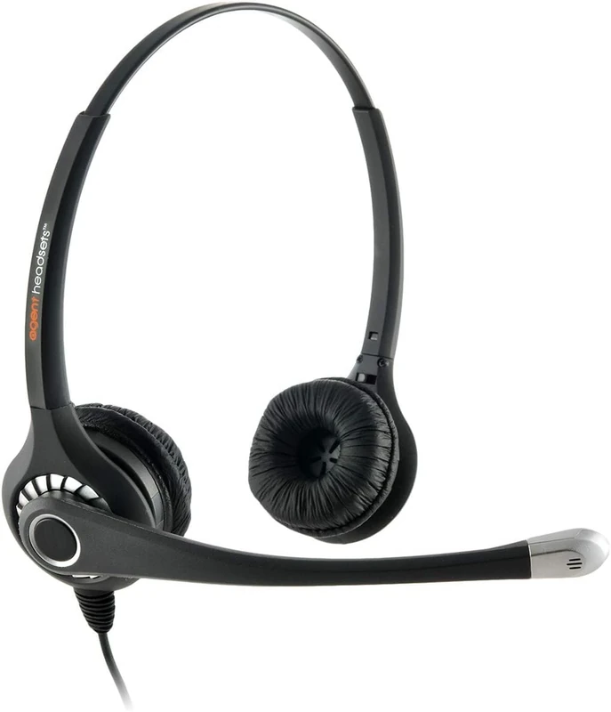 Agent 800 Binaural QD Headset, Noise Cancelling Microphone & HD Speakers Compatible with Laptops & Smartphones via 3.5mm Jack plug