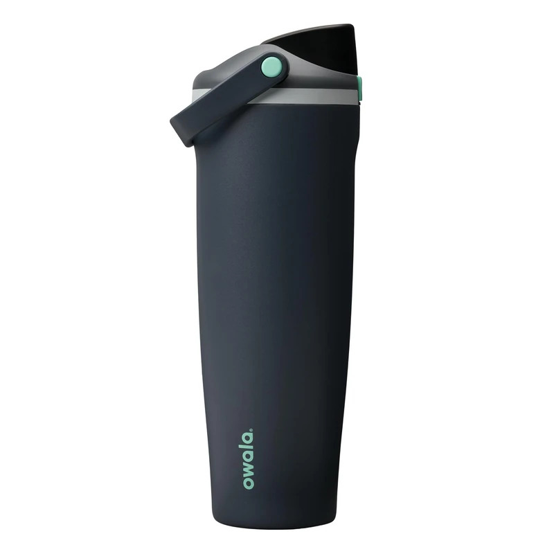 Owala FreeSip Sway Insulated Stainless Steel Water Bottle with Two-Way Spout, Built-In Straw and Bucket Handle, Made for Travel, School, and Sports, 1185ml, BPA Free, Leak Proof, Foggy Tide, (Grey)