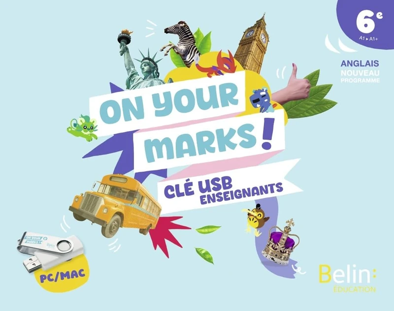 Clé USB enseignants Anglais 6e On your marks! - Image 1