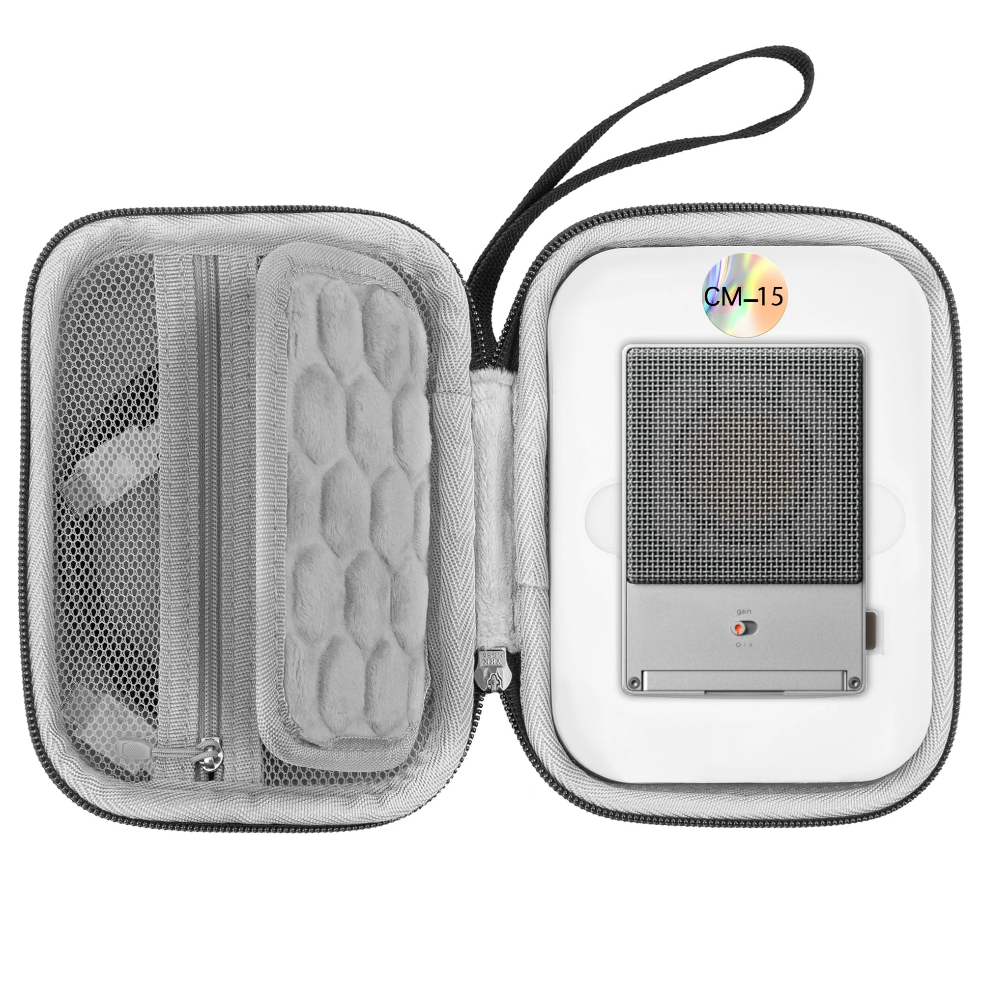 GEEKRIA Audio Interface Carrying Case, Compatible with Teenage Engineering CM-15, EVA Hard Shell Portable Travel Bag (Dark Gray)