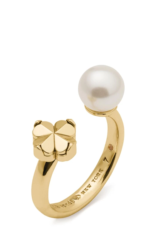 Kate Spade New York Spade Flwr Prl Ring (White Gold)