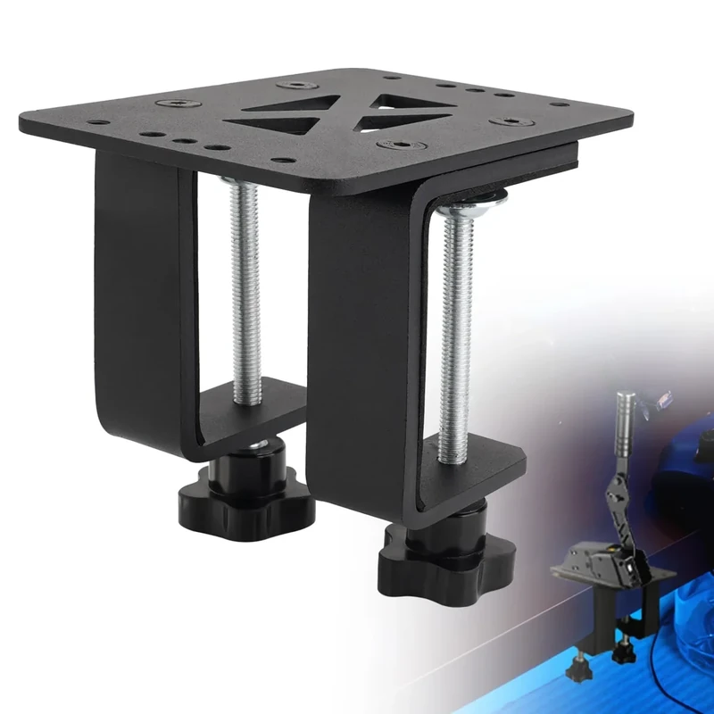 YIBEICO Handbrake Shifter Table Clamp for MOZA HBP Handbrake/HGP Racing Shifter/SGP Sequential Shifter,High Strength aluminum alloy,Strong clamping and enhanced knob design (Up to 60mm Desks) - Image 1