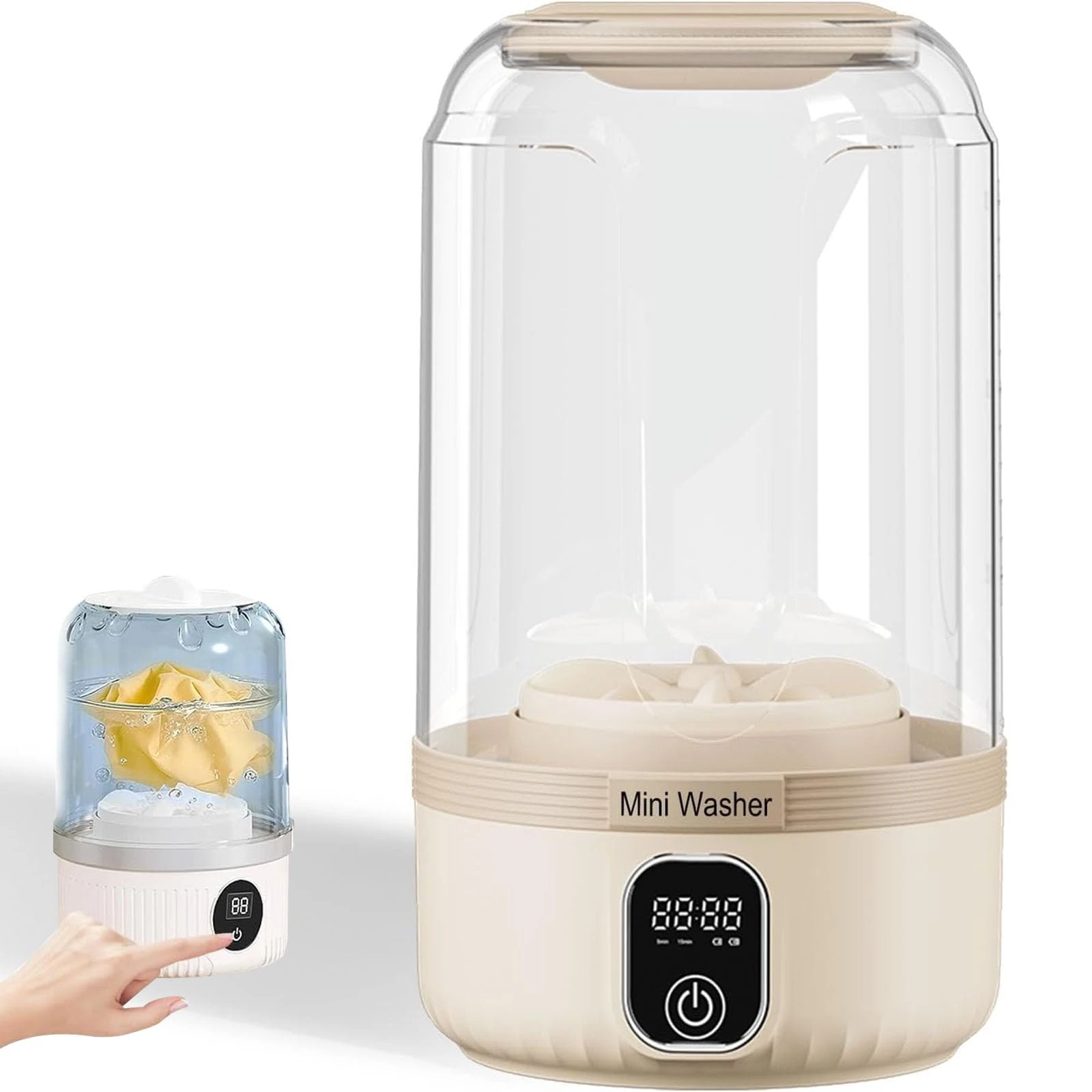 Portable Washing Machine, 1.5L Mini USB Washer for Deep Cleaning Underwear, Socks & Small Laundry - Compact Design for Apartments, RVs, Hotels, Travel & Camping