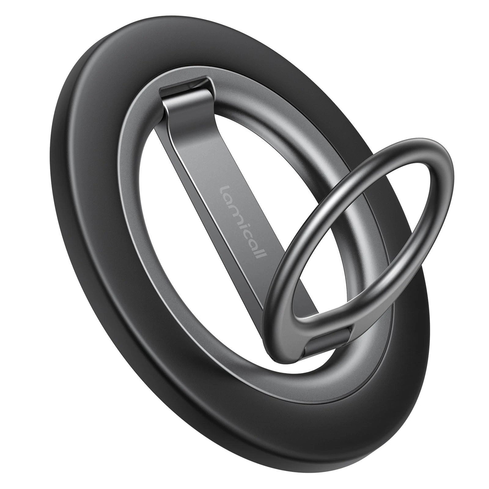 Lamicall Magnetic Phone Ring Stand for MagSafe - [2025 Upgraded Dual-Hinge] 360 Rotating Phone Holder Grip, Super Magnet Kickstand, Mag Safe Accessories for iPhone 17/16/15/14/13/12 Series, Androids