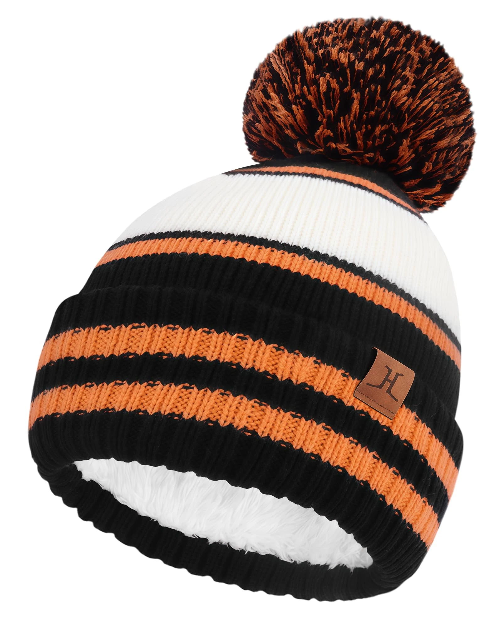 Bequemer Laden kids Toddler Winter Hat Beanie with Pom Pom Warm Fleece Ski Baby Hats for 2-7 Years Skull Cap Unisex Baby Boy Girls Gifts