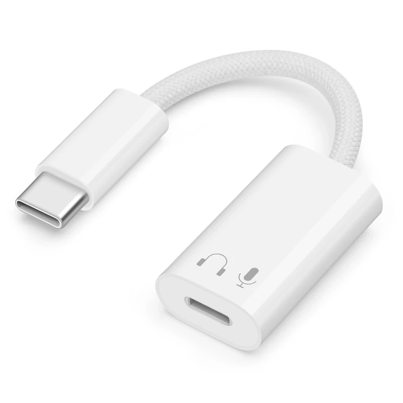 Seminer Lightning to USB C Adapter Audio Support Line Control for iPhone 16/15 Pro Max Plus, iPad Air/Pro/Mini, Not for Charging/Data Transfer