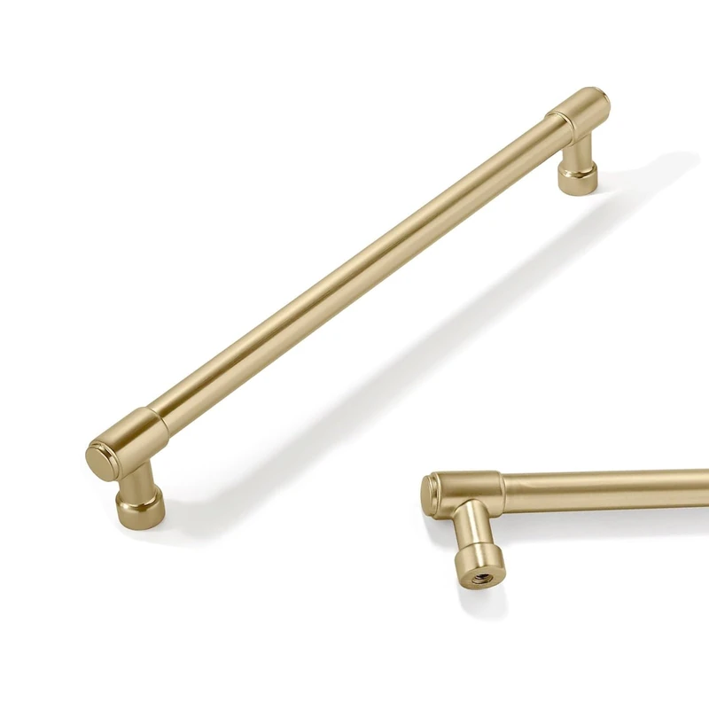 CABDM 10 Pack 7-1/2 Inch Brushed Gold Drawer Pulls Cabinet Hardware Handles for Cabinets & Cupboards