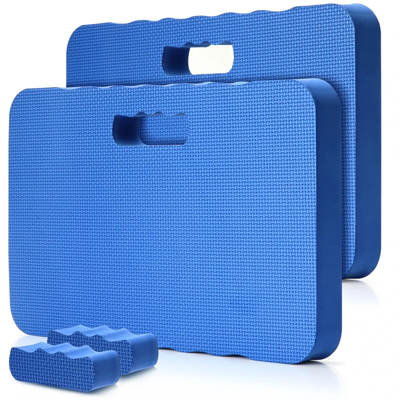 Ohuhu Comfy Garden Kneeling Pad 2 Pack, 4cm Extra Thick Kneeling Mat Comfortable Kneeling Pads for Gardening, Outdoor, Work, Blue