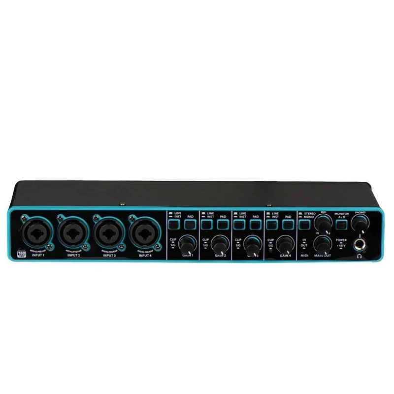 Manillefu 4x4 USB Audio Interface - Sound Card for Mic Guitar Keyboard