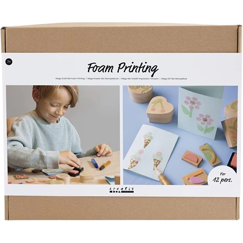 Mega Craft Mix Foam Printing - Make Greeting Cards and Boxes - Suitable for Ages 7 and Up - Image 1