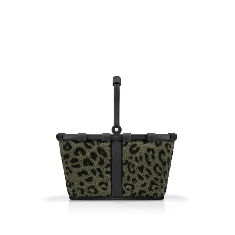 reisenthel Carrybag XS Teddy Leo Olive - Sturdy Shopping Basket with Practical Inner Pocket - Elegant and Water-Repellent Design - Image 1
