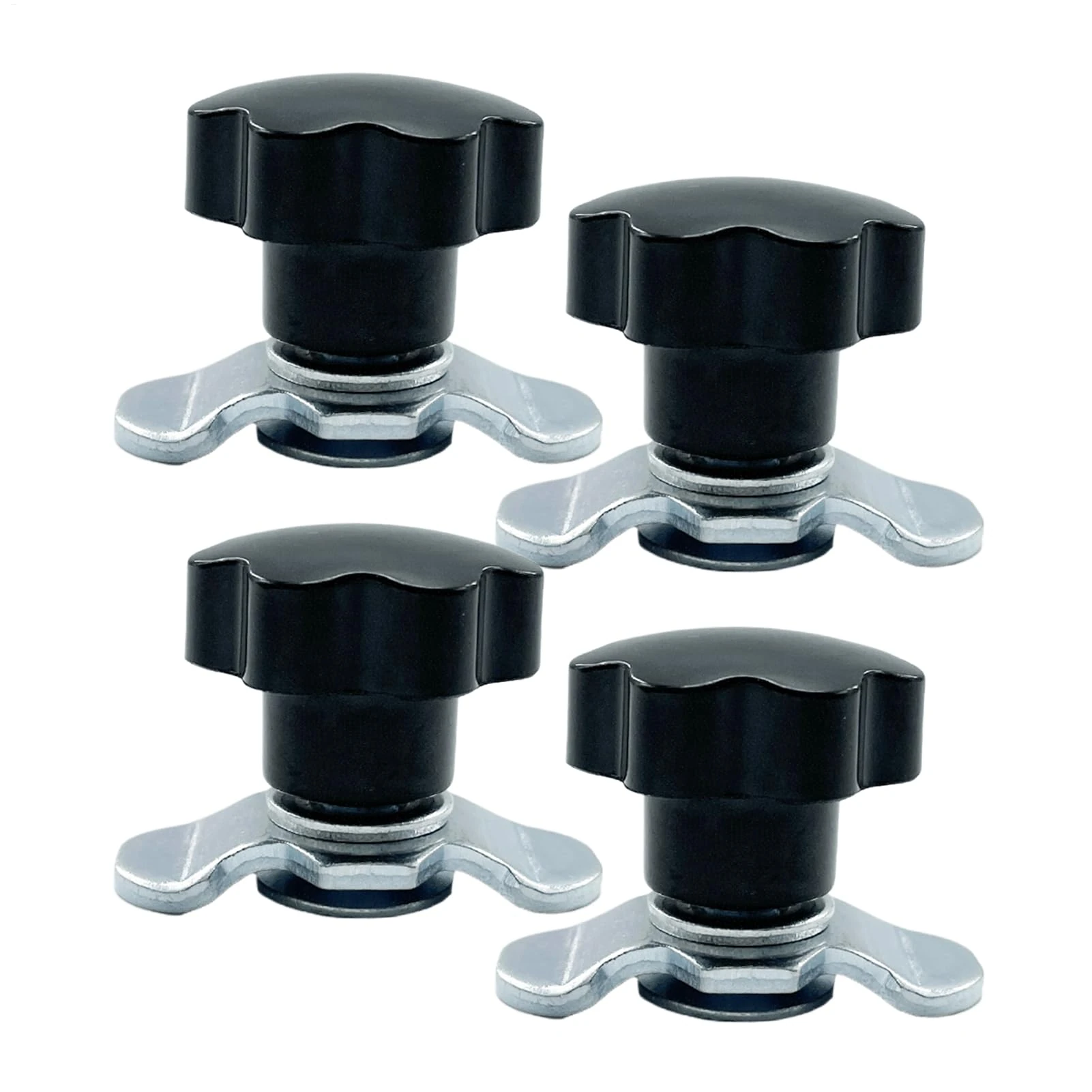 L Track Bolts, Threaded Stud Lug Fitting, Anti-Slip Rail Attachment, Heavy-Duty Steel, Easy Install Set 4 Pack Silver for Trucks Garage Warehouse Airplane Vehicle Use Galvanized Steels