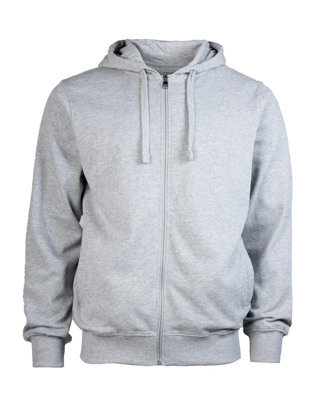 OWN Men's Hoodie with Zip, Light Gray Melange, L