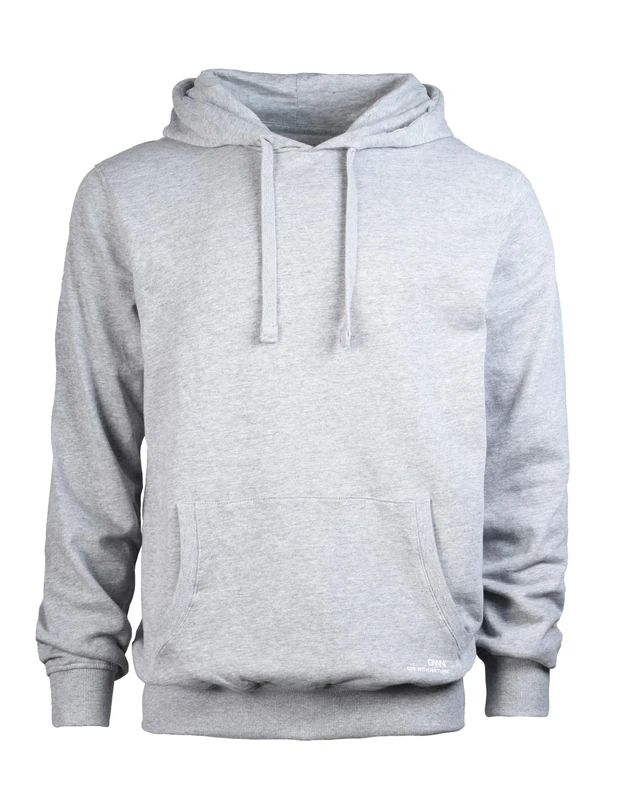 OWN Men's Brushed Hoodie, Light Gray Melange, S