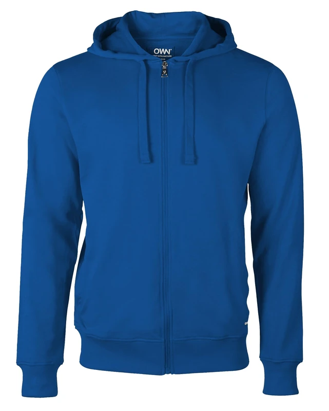 OWN Men's Hoodie with Zip, Royal, XXL