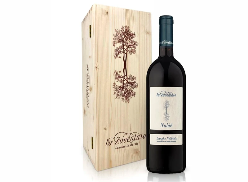 Langhe Nebbiolo DOC Nubié Lo Zoccolaio in Wood Case - Luxury Red Wine - Gifts for Women - Mum - 1 x 750 ml (Pack of 6)