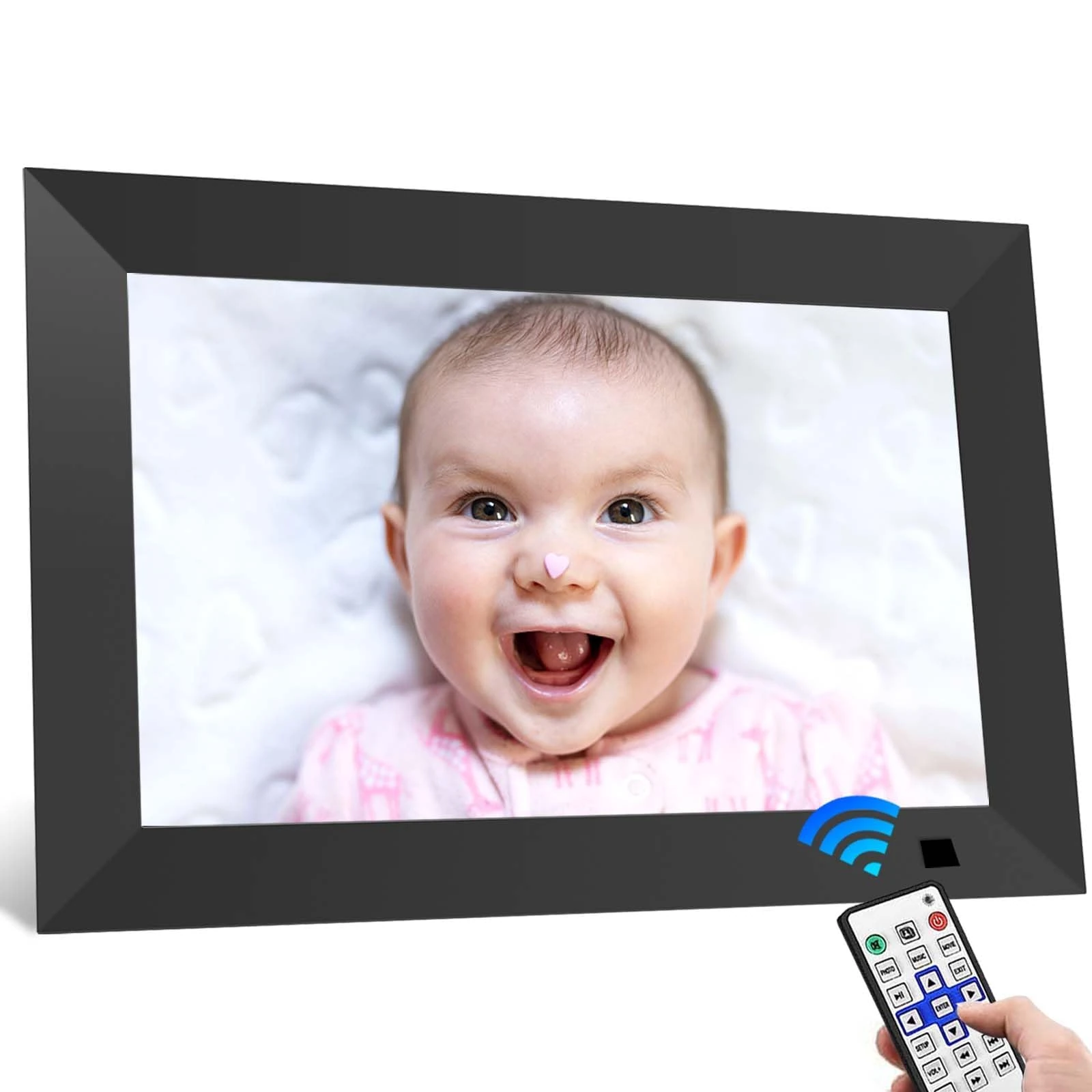 UCMDA Digital Photo Frame, 10.1" Digital Picture Frame | 1280x800 HD IPS Display | Supports Video and Music Playback | with Remote Control | Wall Mountable | 32GB | USB/SD | Non-WiFi