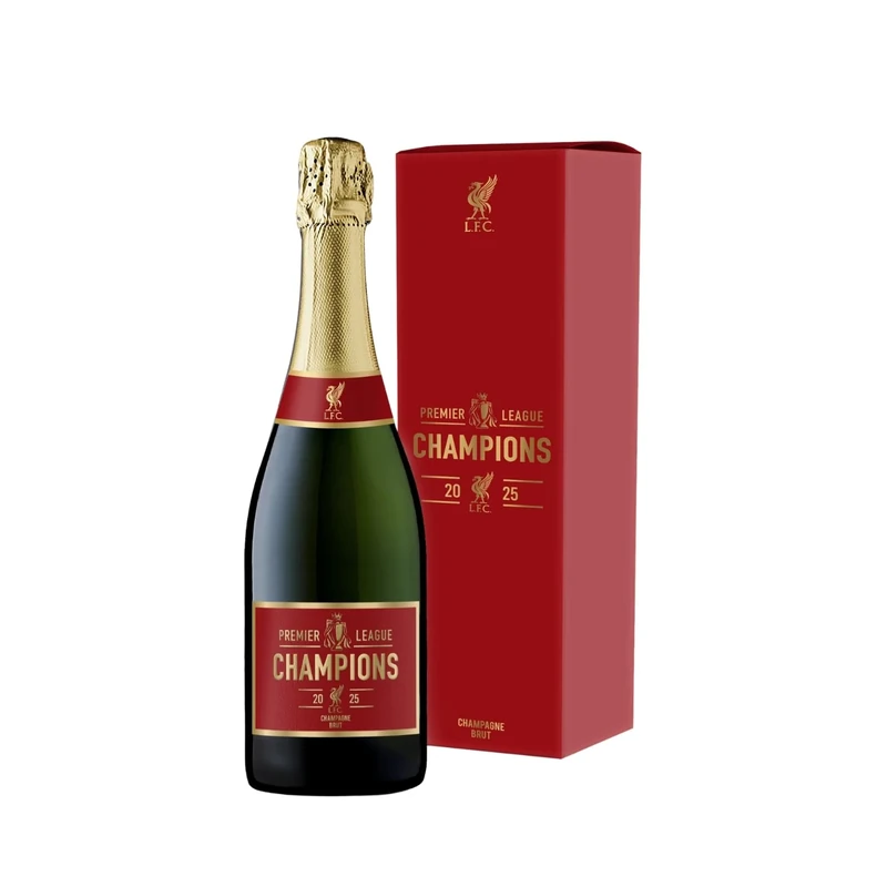 Liverpool FC Premier League Champions 2025 Champagne